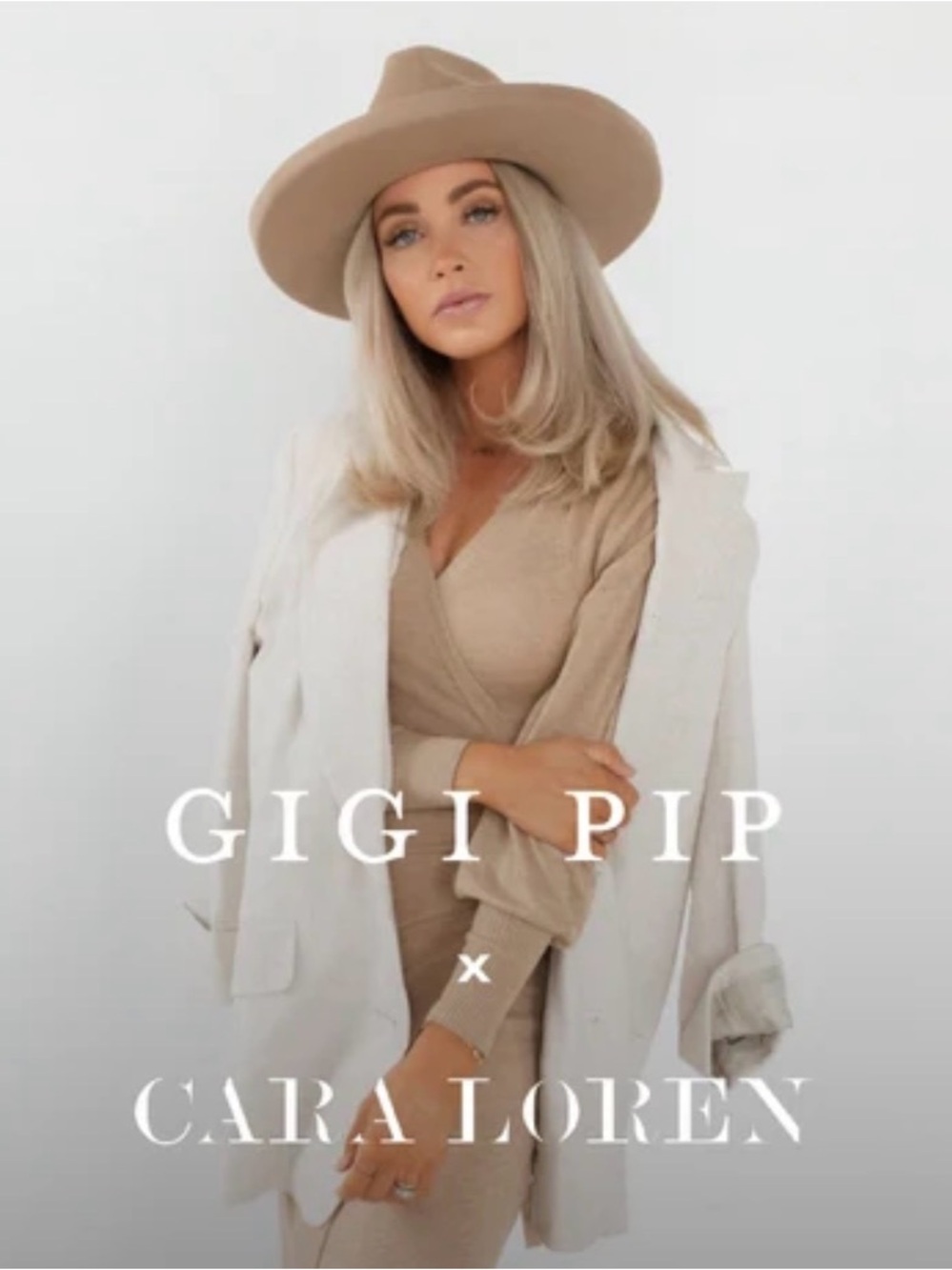 THE CARA LOREN PENCIL BRIM HAT - TAN M/L (59)